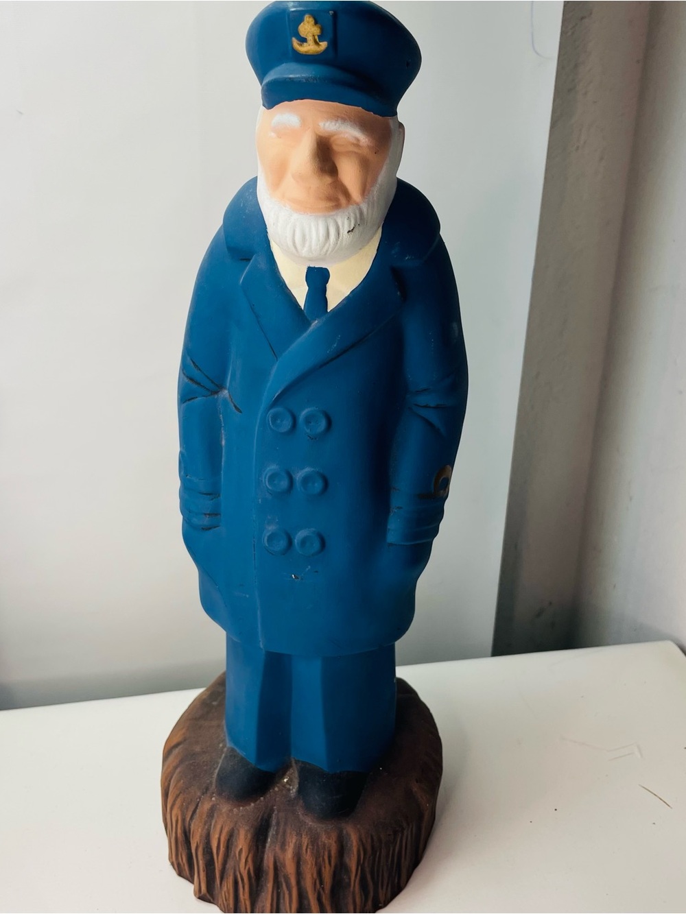 Nautical Captain Figurine in Deep Blue